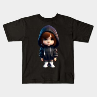 tierna niña encapuchada Kids T-Shirt